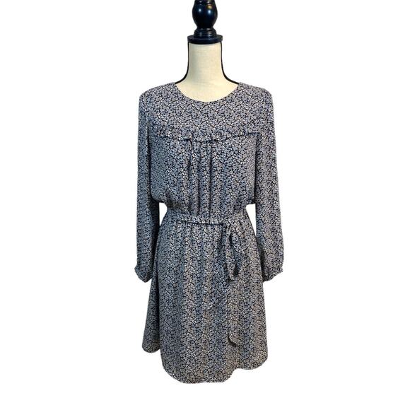 LOFT Peasant Boho Dress Blouson Top Floral Print Size 10P - Picture 1 of 8
